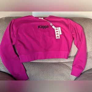 Kappa Cropped Logo Sweatshirt Large -- NWT